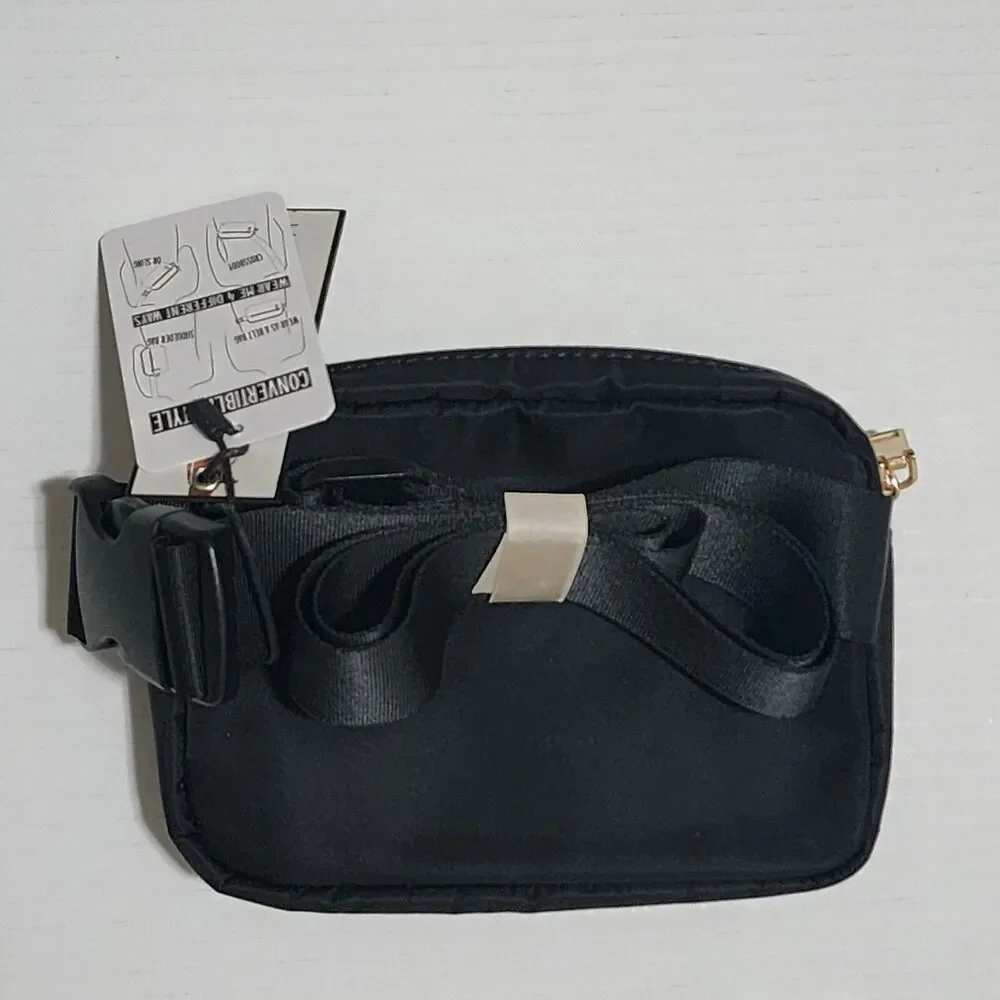 NWT $50 Violet Ray New York Black Sling Crossbody Pouch Bag Convertible Style - Picture 5 of 10